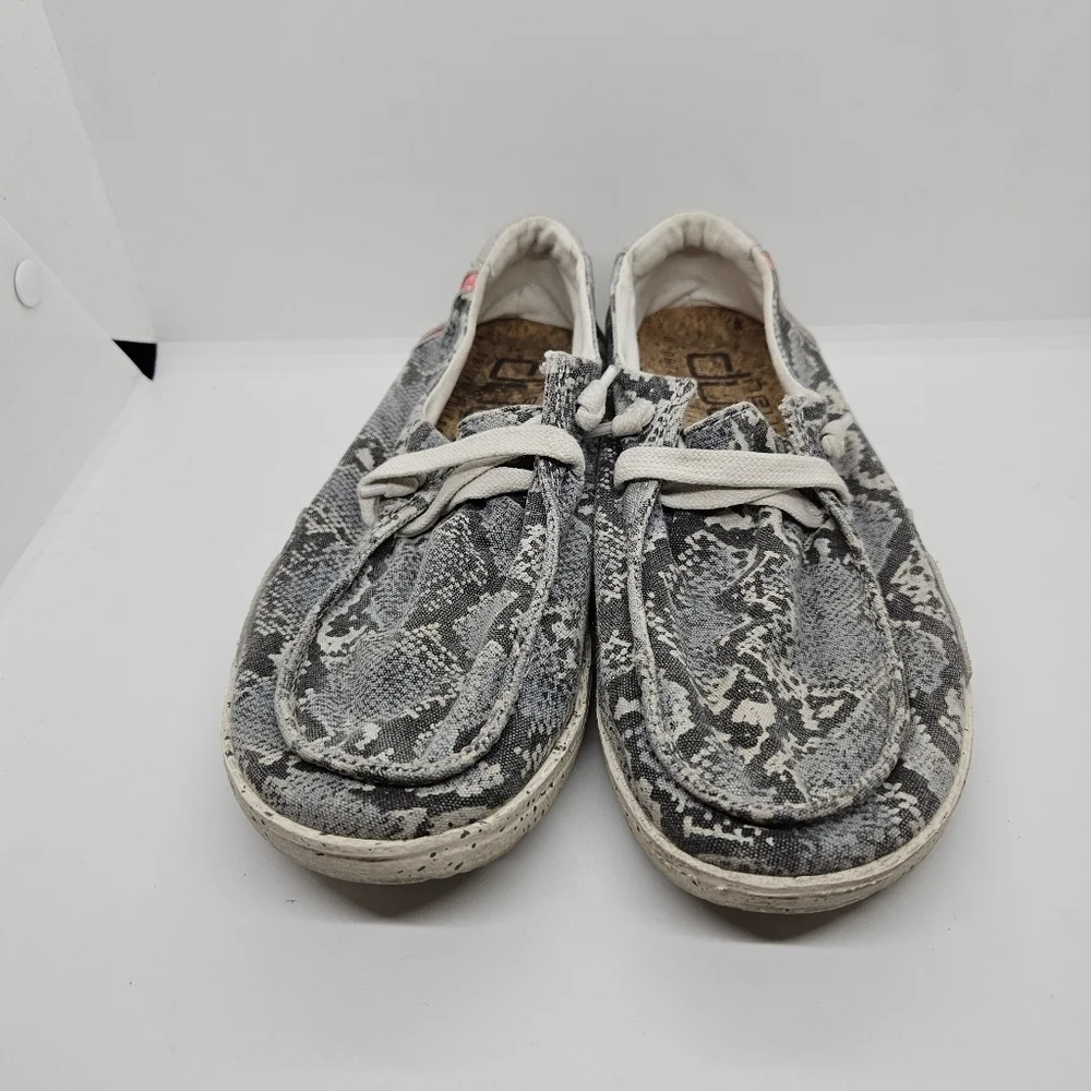 Hey Dude Wendy jungle gray snake print women's 6 or youth 5